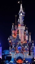 Scaricare immagine Disneyland, Night, Landscape sul telefono gratis.