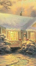 Houses, New Year, Landscape, Pictures, Christmas, Xmas, Winter per Samsung Galaxy Win Pro
