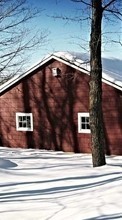 Scaricare immagine Houses,Landscape,Snow sul telefono gratis.