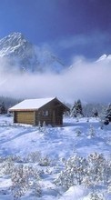 Scaricare immagine 240x400 Landscape, Winter, Houses, Snow sul telefono gratis.