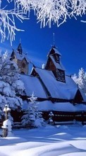 Houses, Landscape, Snow, Winter per Samsung Wave Y S5380