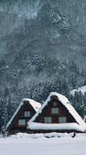 Scaricare immagine 480x800 Landscape, Winter, Houses sul telefono gratis.