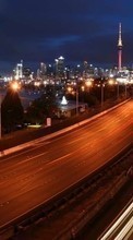 Scaricare immagine Roads,Cities,Night,Landscape sul telefono gratis.