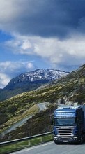 Scaricare immagine Roads, Trucks, Sky, Clouds, Landscape, Transport sul telefono gratis.