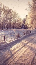 Scaricare immagine Roads, Landscape, Snow, Winter sul telefono gratis.