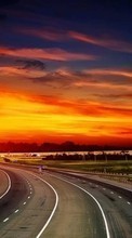 Scaricare immagine Roads,Landscape,Sunset sul telefono gratis.
