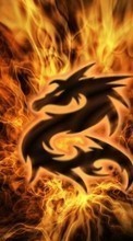 Scaricare immagine 320x480 Backgrounds, Logos, Dragons, Fire sul telefono gratis.