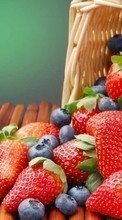 Scaricare immagine Food,Fruits,Blueberry,Strawberry sul telefono gratis.