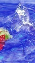 Scaricare immagine Food,Fruits,Strawberry,Water sul telefono gratis.