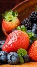Scaricare immagine Food, Fruits, Strawberry, Blackberry sul telefono gratis.