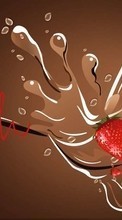 Scaricare immagine Food, Strawberry, Drawings sul telefono gratis.