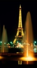 Scaricare immagine Eiffel Tower,Night,Landscape sul telefono gratis.