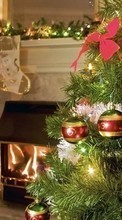 Scaricare immagine Fir-trees, Toys, New Year, Holidays, Christmas, Xmas sul telefono gratis.