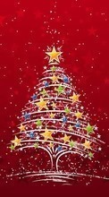 Scaricare immagine 240x400 Holidays, New Year, Fir-trees, Christmas, Xmas, Drawings sul telefono gratis.
