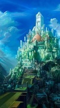 Scaricare immagine 540x960 Cities, Fantasy, Castles, Drawings sul telefono gratis.