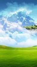 Scaricare immagine Fantasy, Sky, Clouds, Landscape, Fields sul telefono gratis.