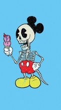 Scaricare immagine Background, Cartoon, Skeletons, Funny sul telefono gratis.