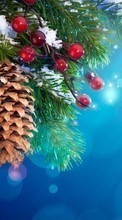 Scaricare immagine Background,New Year,Holidays,Cones sul telefono gratis.