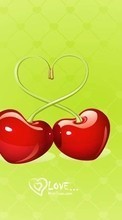 Scaricare immagine Fruits, Cherry, Hearts, Love, Drawings, Berries sul telefono gratis.