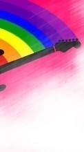 Scaricare immagine Guitars, Drawings, Rainbow sul telefono gratis.