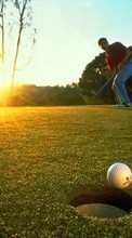 Scaricare immagine 128x160 Sport, Humans, Grass, Sun, Golf sul telefono gratis.