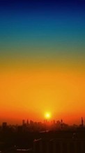 Scaricare immagine Landscape, Cities, Sunset, Sky, Clear Sky sul telefono gratis.