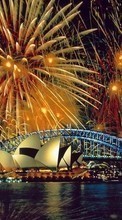 Scaricare immagine Cities,Night,Landscape,Sydney sul telefono gratis.