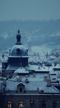 Scaricare immagine Cities, Landscape, Snow, Winter sul telefono gratis.