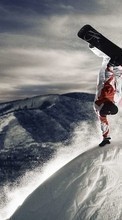Scaricare immagine Mountains, People, Men, Snow, Sports sul telefono gratis.