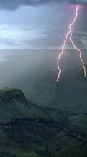 Scaricare immagine Mountains,Lightning,Landscape sul telefono gratis.
