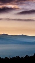Scaricare immagine Mountains, Sky, Clouds, Landscape, Sunset sul telefono gratis.