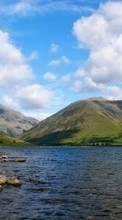 Scaricare immagine Landscape, Sky, Mountains, Lakes sul telefono gratis.
