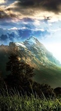 Scaricare immagine 128x160 Landscape, Sky, Mountains sul telefono gratis.