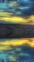 Scaricare immagine Mountains, Clouds, Lakes, Landscape, Sunset sul telefono gratis.