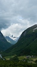 Scaricare immagine Mountains, Clouds, Landscape sul telefono gratis.