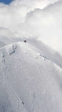 Scaricare immagine Mountains, Clouds, Landscape, Snow sul telefono gratis.