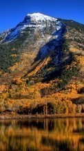 Scaricare immagine Mountains, Autumn, Lakes, Landscape sul telefono gratis.