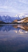 Scaricare immagine Landscape, Nature, Mountains, Snow, Lakes sul telefono gratis.