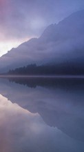 Scaricare immagine Mountains, Lakes, Landscape, Sunset sul telefono gratis.