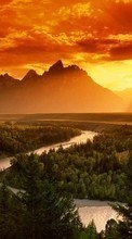 Scaricare immagine Mountains,Landscape,Nature,Sunset sul telefono gratis.