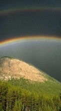 Scaricare immagine Mountains,Landscape,Rainbow sul telefono gratis.