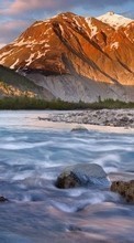 Scaricare immagine 1080x1920 Landscape, Water, Rivers, Mountains sul telefono gratis.