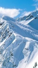 Scaricare immagine Landscape, Winter, Mountains, Snow sul telefono gratis.