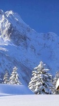 Scaricare immagine Mountains, Landscape, Snow, Winter sul telefono gratis.