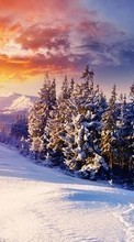 Scaricare immagine Mountains,Landscape,Snow,Winter sul telefono gratis.