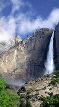 Scaricare immagine 800x480 Landscape, Mountains, Waterfalls sul telefono gratis.