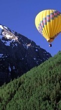 Scaricare immagine Mountains, Landscape, Balloons sul telefono gratis.