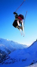 Scaricare immagine Sport, Humans, Winter, Mountains sul telefono gratis.