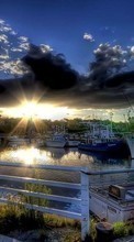 Scaricare immagine Yachts, Boats, Sea, Sky, Clouds, Landscape, Sun, Transport sul telefono gratis.