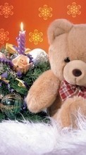 Scaricare immagine 240x400 Holidays, New Year, Toys, Objects, Bears, Christmas, Xmas, Candles sul telefono gratis.